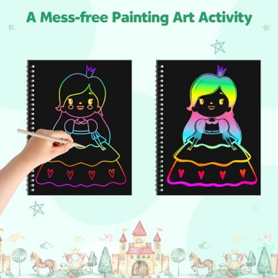 2 Pack Rainbow Scratch Paper N - Art Craft Notebook review and price